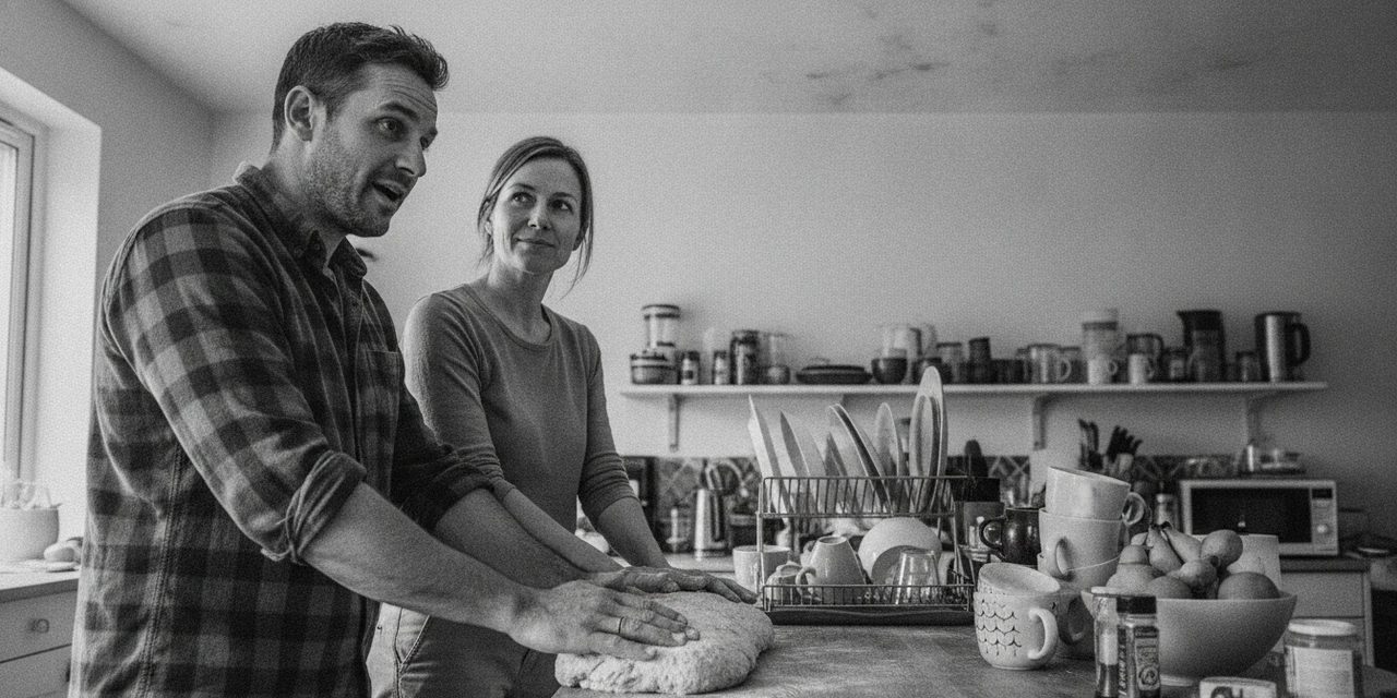 ISFJ and ISFP compatibility: both hands kneading the same ball of dough, each mid-thought on something different