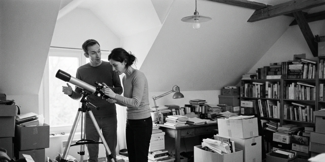 ENFJ and INTP compatibility: he stops mid-sentence at a telescope, waiting for an answer, while she keeps her eyes down on the focus knob