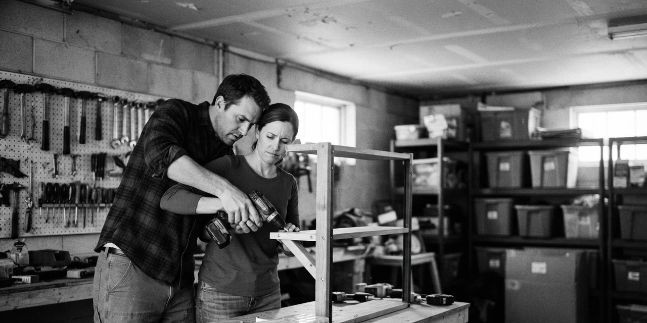 INTJ and ESTP compatibility: his hand closes over the drill mid-turn, taking over without a word